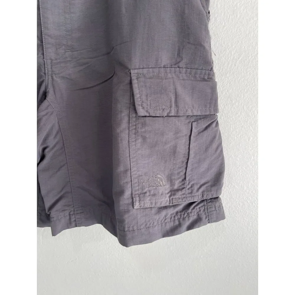 The North Face cargo shorts quick dry classic gray casual stretch adjust men's L